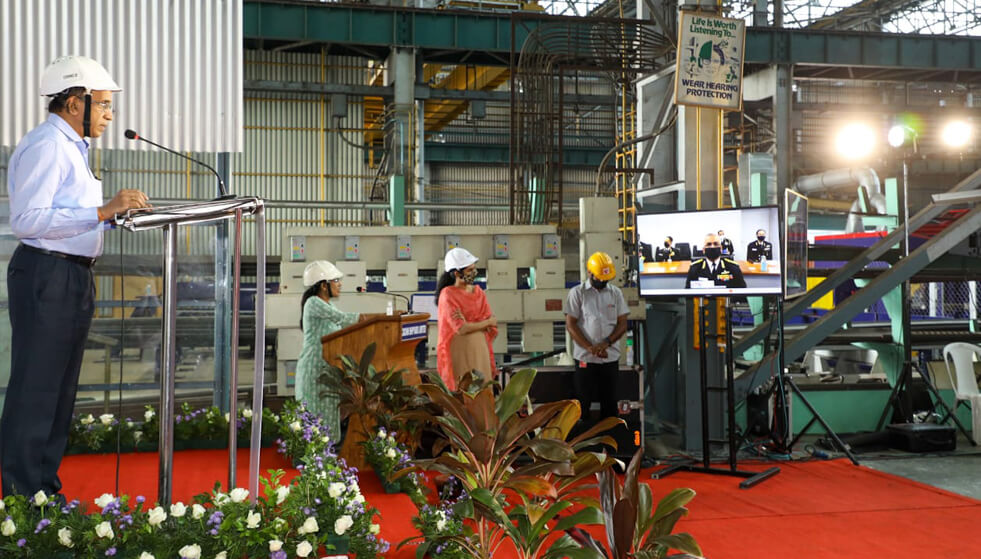 STEEL CUTTING CEREMONY OF ASWSWC PROJECT FOR INDIAN NAVY